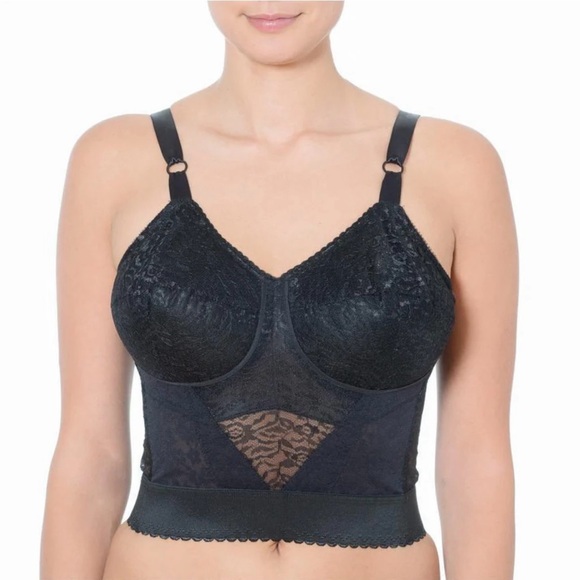🖤RAGO Longline Wireless Expandable Cup Bra Retro Vintage Madmen - Picture 1 of 8
